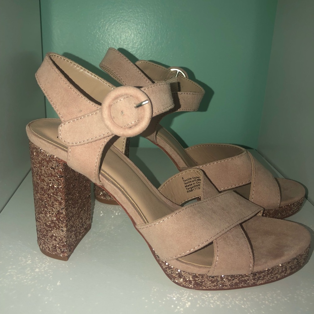 Nude Sparkly Heels